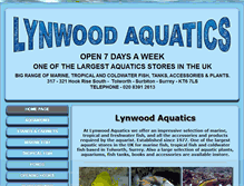 Tablet Screenshot of lynwoodaquatics.co.uk
